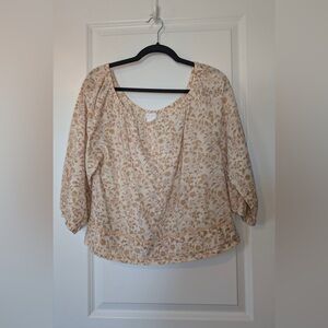 Kerry Cassill Boho Peasant Blouse Floral Size Small